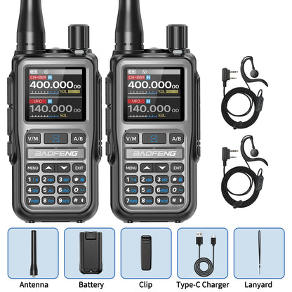 BAOFENG UV-5R Mini Walkie Talkie Multi Band Bluetooth Programming Wireless Copy Frequency 999CH AM FM Long Range Two Way Radio