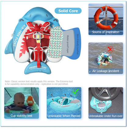 Mambobaby Baby Pool Float Vip 5 Dropshipping Blackproof Pool Mat For Infant Non-Inflatable Natation Buoy With Parasol Beach Toys