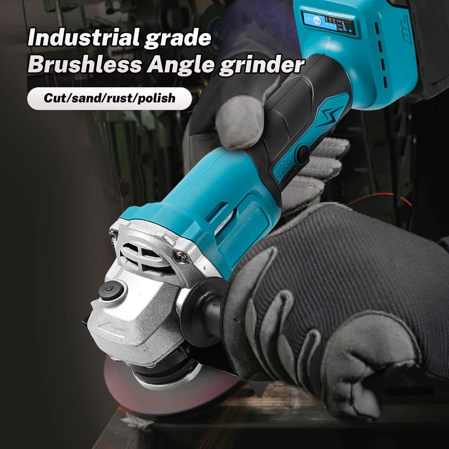 1000W 125MM Brushless Electric Angle Grinder 3 Speeds Grinder Cutting Machine Woodworking Power Tool For Makita 18V Battery