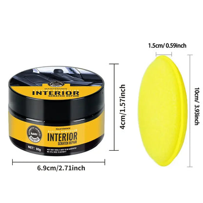 KJM Car Interior Scratch Repair Kit - Enhanced Gloss Dashboard and Plastic Repair Paste