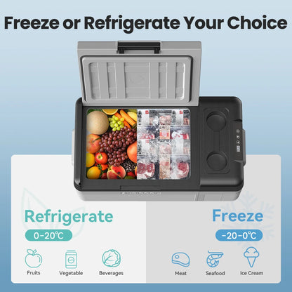 Alpicool CL15 15L Car Refrigerator 12V Compressor Fridge Mini Freezer 12/24V DC 100-240V AC Portable Cooler for Camping Travel