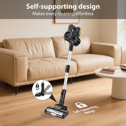 Cordless Handheld Vacuum Cleaner, Wireless Household Vac with 2 Batteries, Lightweight for Car, Home, Pet Hair – Grey