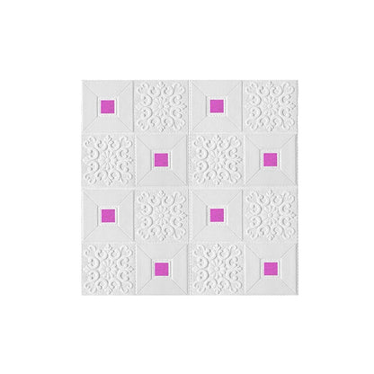 10Pcs 70x70cm Big Size Ceiling Wallpaper 3D Brick Waterproof Wall Stickers Foam Self-Adchive Wall Decoration