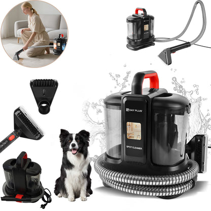 450W High Power Wet Vacuum Cleaner with 15000Pa Strong Suction, Dry-Wet Mop Vacuum, 1.2L Clean Water Tank + 0.6L Dirty Water Tank, for Carpet, Sofa, Upholstery, Car Interior Cleaning, Home and Vehicle Use