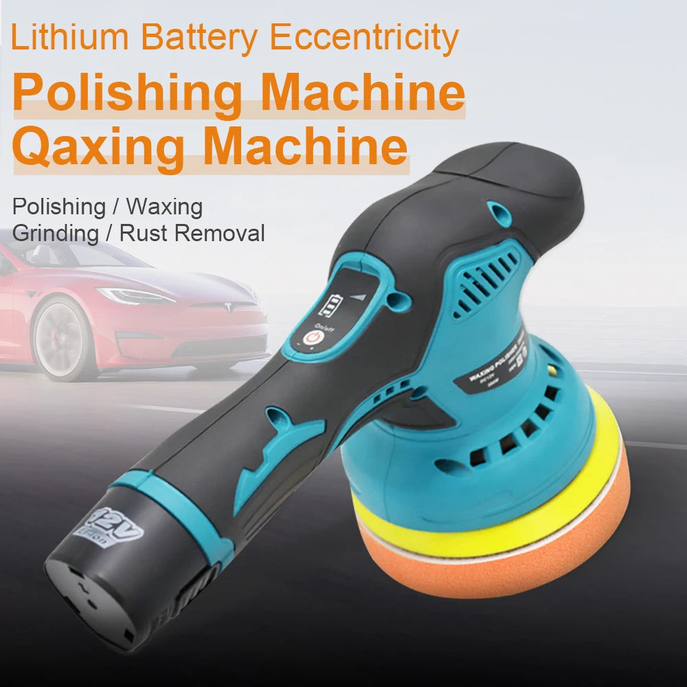 Wireless Car Polisher 12V 2800-5500rpm Cordless Car Polishing Machine Electric Polishing Wax Tool Noiseless 8 Variable Speeds