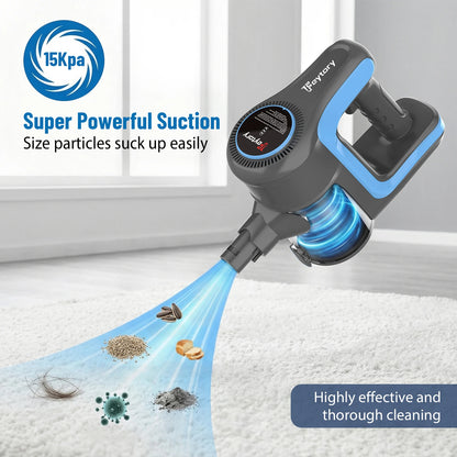 3-in-1 Ultra Powerful Cordless Stick Vacuum Cleaner – 65 Min Runtime, 15kPa Suction, Motorized Anti-Pet Hair Brush, Lightweight & Quiet – Perfect for Hard Floors, Carpets and Cars