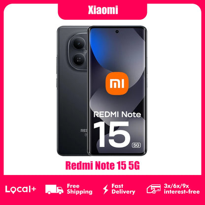 Xiaomi Redmi Note 15 5G 8GB 256GB 6.77" FHD+ AMOLED Display Snapdragon 6 Gen 3 108MP Camera 5520mAh Battery Without Charger