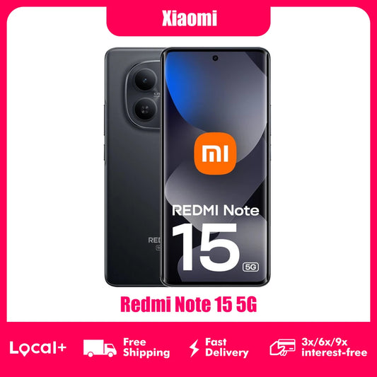Xiaomi Redmi Note 15 5G 8GB 256GB 6.77" FHD+ AMOLED Display Snapdragon 6 Gen 3 108MP Camera 5520mAh Battery Without Charger