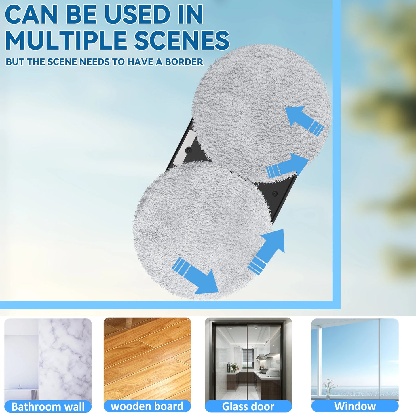 5600PA Automatic Window Cleaning Robot Smart Electric Glass Cleaner Robot Home Intelligent Auto Window Washer Cleaning Machine With Remote Control for Indoor Outdoor Window