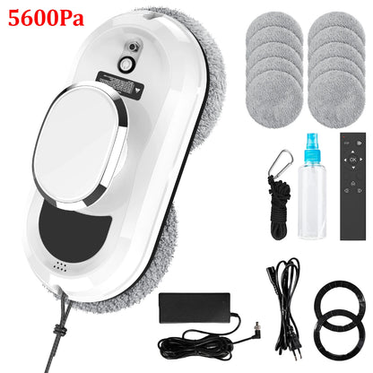 5600PA Automatic Window Cleaning Robot Smart Electric Glass Cleaner Robot Home Intelligent Auto Window Washer Cleaning Machine With Remote Control for Indoor Outdoor Window
