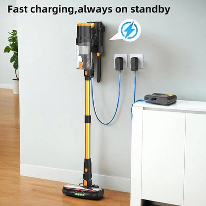 Blossom DSV112A 550W Cordless Vacuum Cleaner, 45000Pa Powerful Suction, 55 Mins Runtime, Touchscreen Stick Vacuum for Pet Hair & Carpet