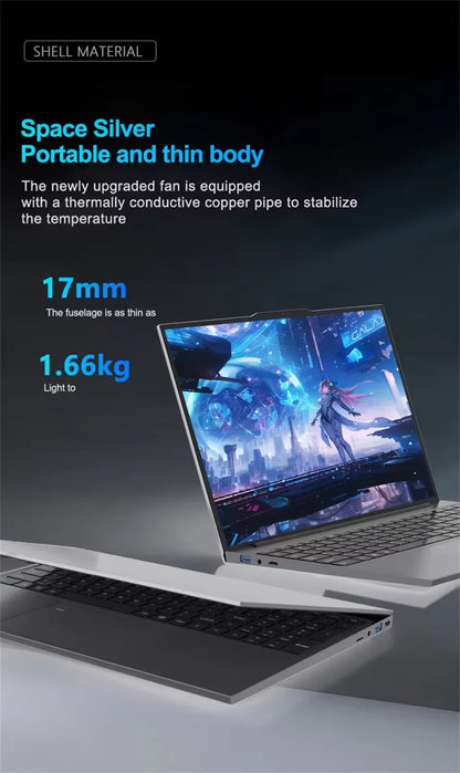 FUCHU 2026 Portable 15.6 Inch Fingerprint Unlock Backlit Keyboard Laptop Computers 16GB DDR3 RAM 512GB 1TB 2TB SSD Intel i3-6006U Notebook Windows 11 Pro Office Study Game PC Laptop