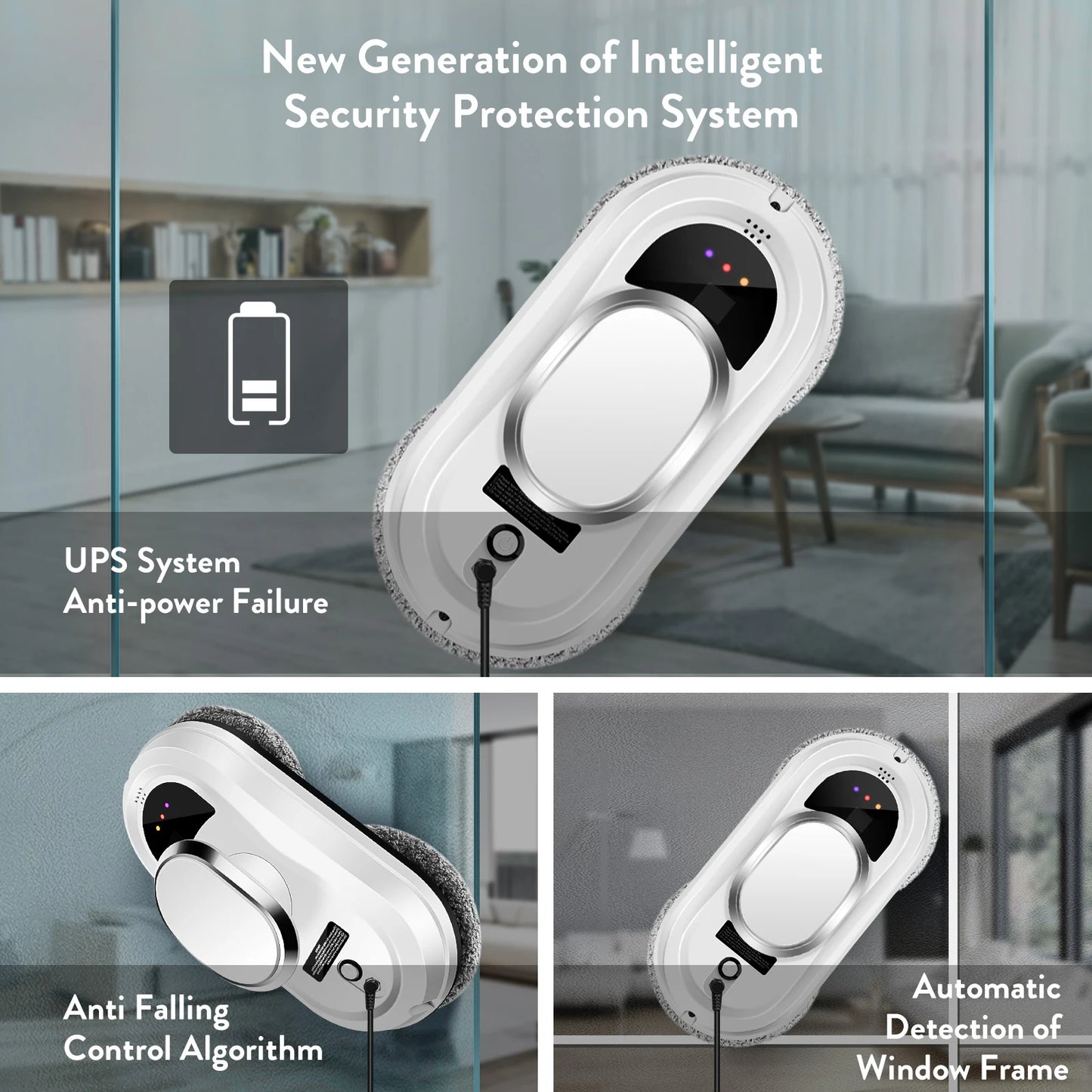 Window Robot Vacuum Cleaner Auto Working Electric Glass Limpiacristales Remote Control For Home