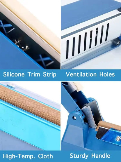 Impulse Bag Sealer Electric Food Heat Sealing Machine for 11 inch Plastic Bags Portable Household Kitchen Packaging Machine