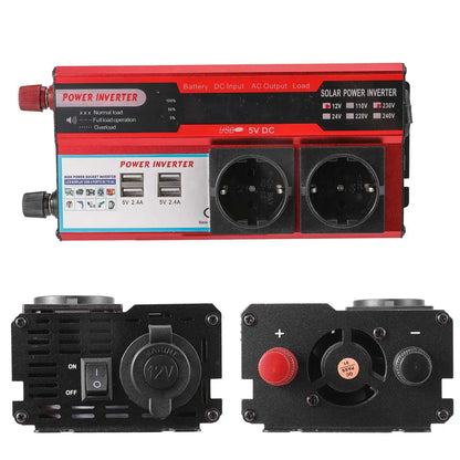 4000W 3000W Power Inverter DC 12V To AC 220V 230V Transformer with 4 USB EU Socket Charge with LED Display for RV Phone Car