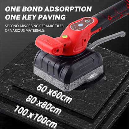 DWiusty 200KG Cordless Tile Tiling Machine Enlarged Suction Cup Tile Paving Tiles Vibrator 5 Gear Floor Vibrator Leveling Power Tools
