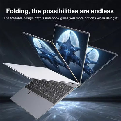 FUCHU 2026 Portable 15.6 Inch Fingerprint Unlock Backlit Keyboard Laptop Computers 16GB DDR3 RAM 512GB 1TB 2TB SSD Intel i3-6006U Notebook Windows 11 Pro Office Study Game PC Laptop