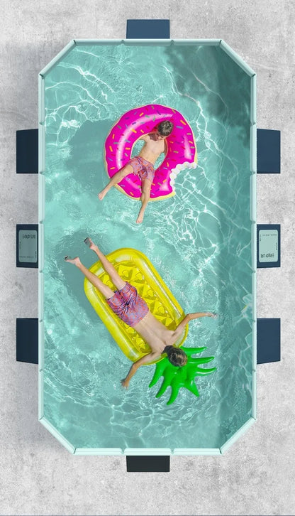 2.53m Portable Non-Inflatable Outdoor Pools Large Foldable Swimming Pool for Family Kids Adults Pets Water Play
