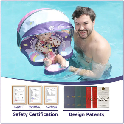 Mambobaby Float Safe Solid Core ST-Unicorn B503-143-W-Z Comfort Always: Skin-friendly Coat Baby Swimming Ring Toddler Pool Float