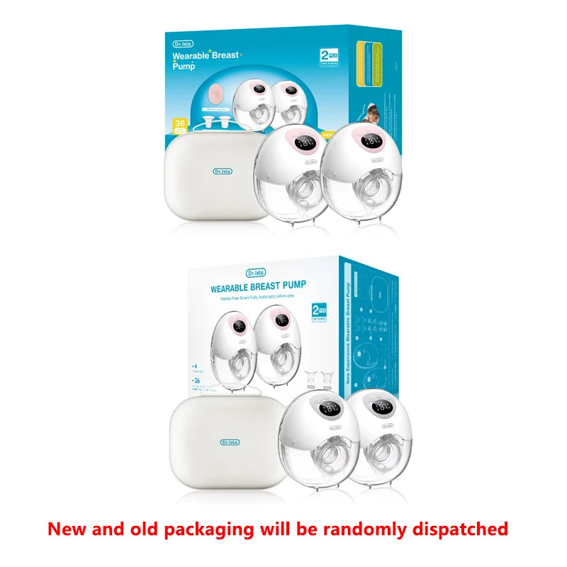MAMIJOY 2PCS Wearable Electric Breast Pump 4 Modes 36Suction Levels Silent Leak-Proof Hands Free Breast Pumps Breastfeeding EB50
