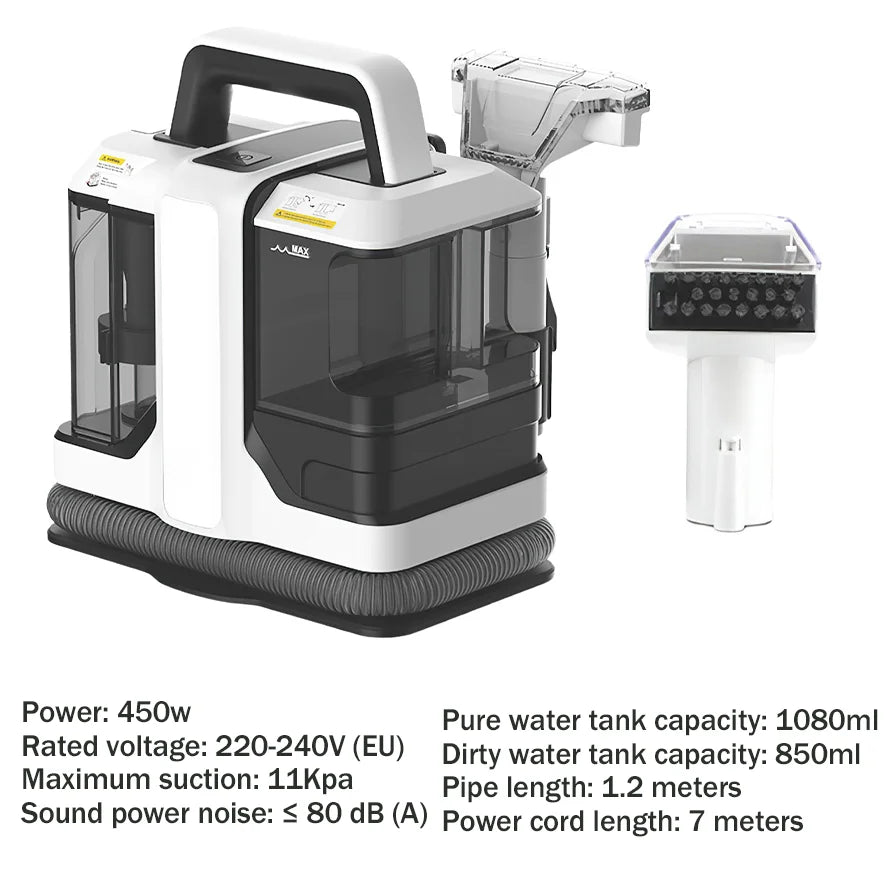 Spot Cleaner Handheld Carpet Cleaner for Sofa Curtain Pet Hair Spray Suction Integrated Machine Clean Machine