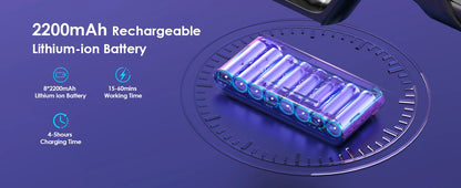 Cordless Vacuum Cleaner 70KPA/500W, Stick Vacuum Cleaner with LED Display, Anti-Tangle Brush, 1.3L Dust Cup, 3-Mode Suction, 5-Layer Filtration, for Pet Hair/Carpets/Hard Floors/Car