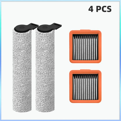 Compatible For UWANT D100/ D100 PRO/ D500 PRO/ D600 Robot Vacuum Cleaner Replacement Parts Main Roller Brush HEPA Filters