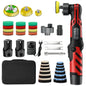Cordless Mini Car Polisher 12V Detailing Wireless Car Polishing Machine 1/1.5/2 Inch Pades Kit For Auto waxis, Adjustable Speed With 11 Speed Settings and a range of 2500 - 6000 RPM for car and furniture polishing and scratch