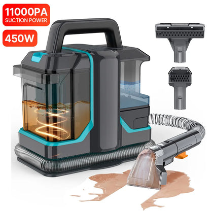 Portable Carpet Cleaner Machine 750W 15KPA Multifunctional Handheld Mite Remover Sofa Carpet Wet Cleaner for Sofa Car Seat