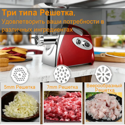 2800W Electric Meat Grinder Stainless Steel Multifunction Vegetable Sausage Processor Slicer Chopper Mincer Baby Food Processor