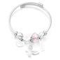 New Trendy Rhinestones Dragonfly Crystal Beaded Pendant Bracelet Stainless Steel 4 Colors Closure Bangles Women Bracelet Jewelry