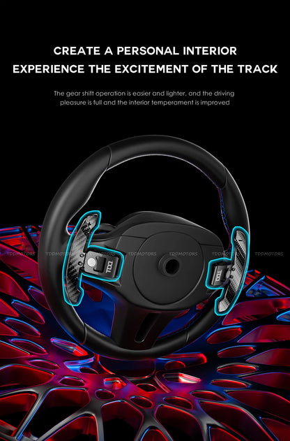 TDD Carbon Fiber Steering Wheel Magnetic Paddle Shifter for Volkswagen Golf 8 MK8 CC GTI R Car Modified Interior