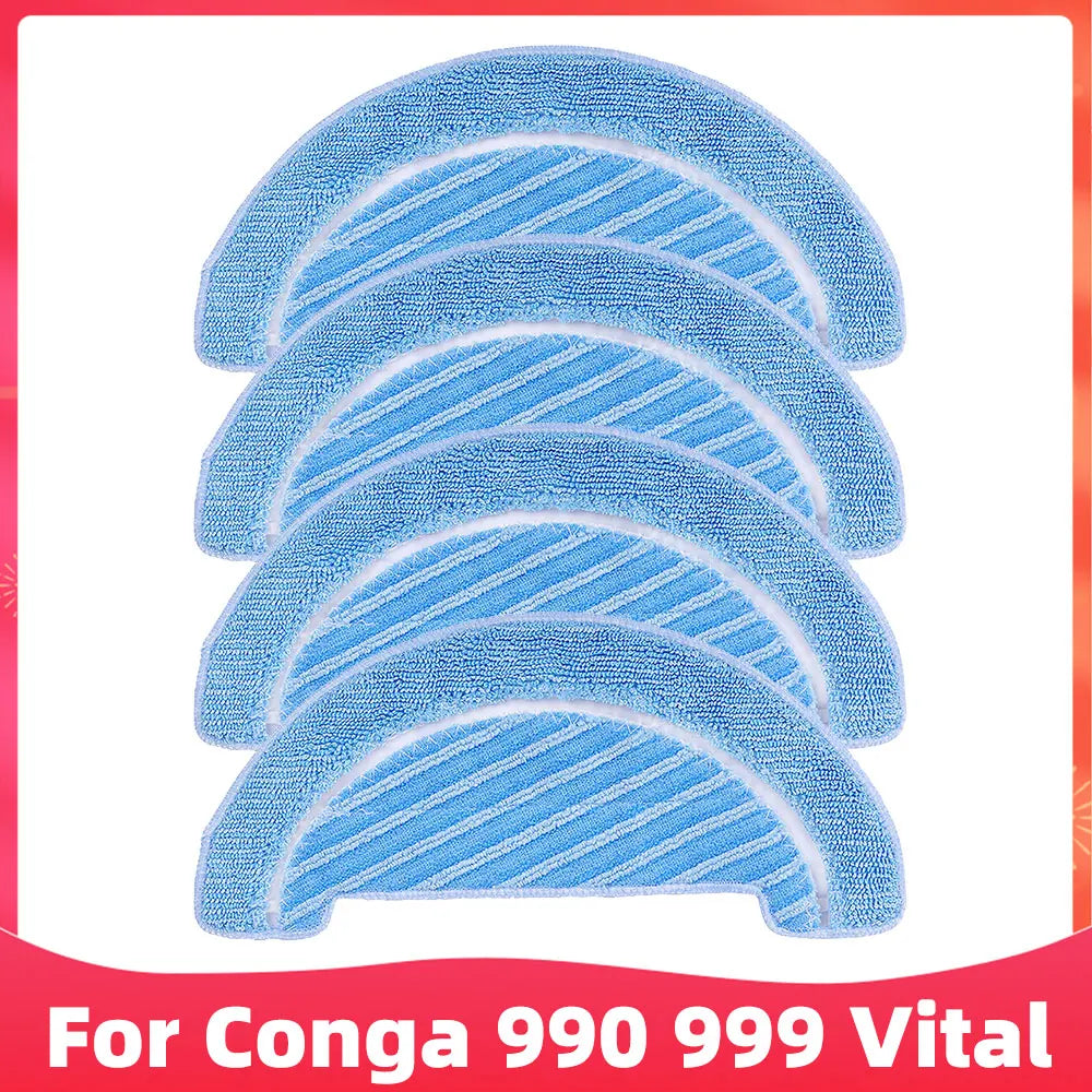 Replacement For Cecotec Conga 990 Vital / Conga 999 Vital Robot Vacuum Cleaner Spare Parts Main Side Brush Hepa Filter Mop Rag