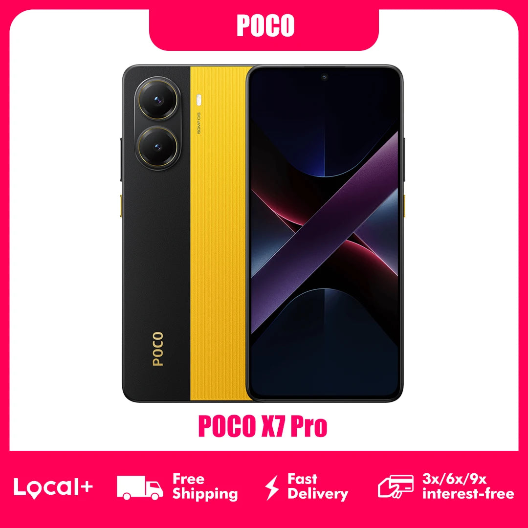 POCO X7 Pro 5G NFC 256GB 12GB 512GB Dimensity 8400-Ultra 6.67" 120Hz Display 6000mAh 5G NFC