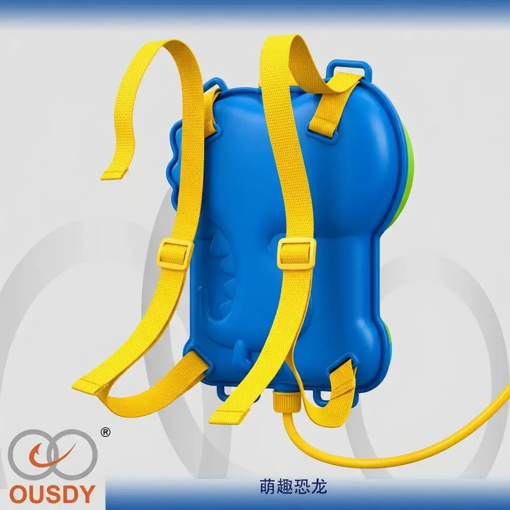 Water Gun with Dinosaur Backpack 1200ml - Outdoor Summer Toy for Children, Large Capacity and Long Range, Ideal for Pool, Beach and Garden - Shipping from Spain
