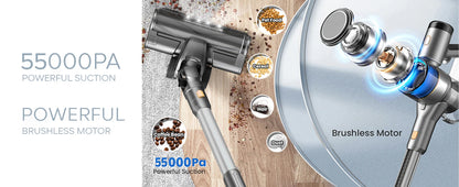 Inse S9X cordless vacuum cleaner, 70KPa, 1 L dust cup, light display battery, for animal hair, Carpet