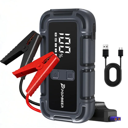 POPDEER PD-J06 4000A Jump Starter, 12V Car Battery Booster with LCD Display Dual USB for 10.0L Gas/8.0L Diesel Truck RV Boat