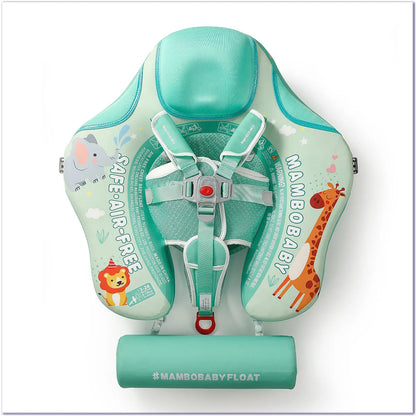 Mambobaby Animal Float Non-Inflatable Safe Solid Core Baby Swimming Buoy Water Trainer Infant Pool Floator Swim Ring with Canopy