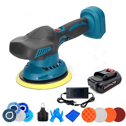 Cordless Car Polisher 6 Gears Electric Auto Polishing Cleaning Metal Waxing Wood Sanding Rust Removal Tool For Makita Battery ﻿