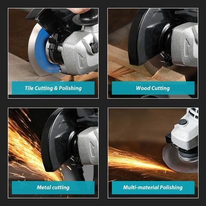 1000W 125MM Brushless Electric Angle Grinder 3 Speeds Grinder Cutting Machine Woodworking Power Tool For Makita 18V Battery