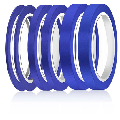 3 Rolls of Blue Tape, 3/6/12 mm Wide Masking Tape, Fine Line Painter's Tape for Car, School, Office, DIY Projects ,for Nails
