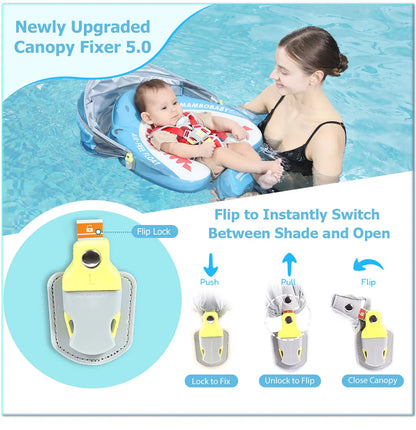 Mambobaby Baby Pool Float Vip 5 Dropshipping Blackproof Pool Mat For Infant Non-Inflatable Natation Buoy With Parasol Beach Toys