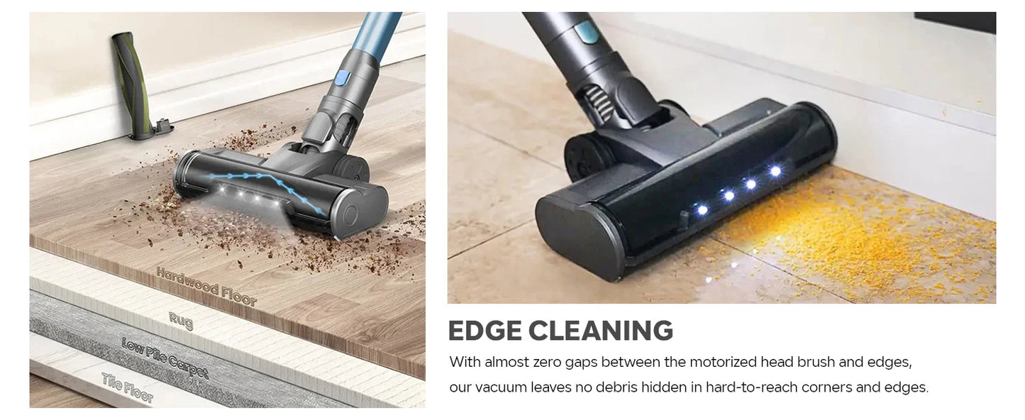 Inse S9X cordless vacuum cleaner, 55KPa, 1 L dust cup, light display battery, for animal hair, Carpet