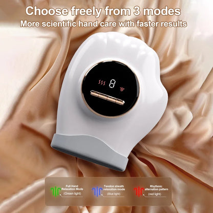 Electric Hand Massager with Heat Air Compression Finger Palm Wrist Therapy Massager Rechargeable Hand Care Device for Pain Relief Relaxation Home Office