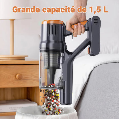 Blossom DSV112A 550W Cordless Vacuum Cleaner, 45000Pa Powerful Suction, 55 Mins Runtime, Touchscreen Stick Vacuum for Pet Hair & Carpet