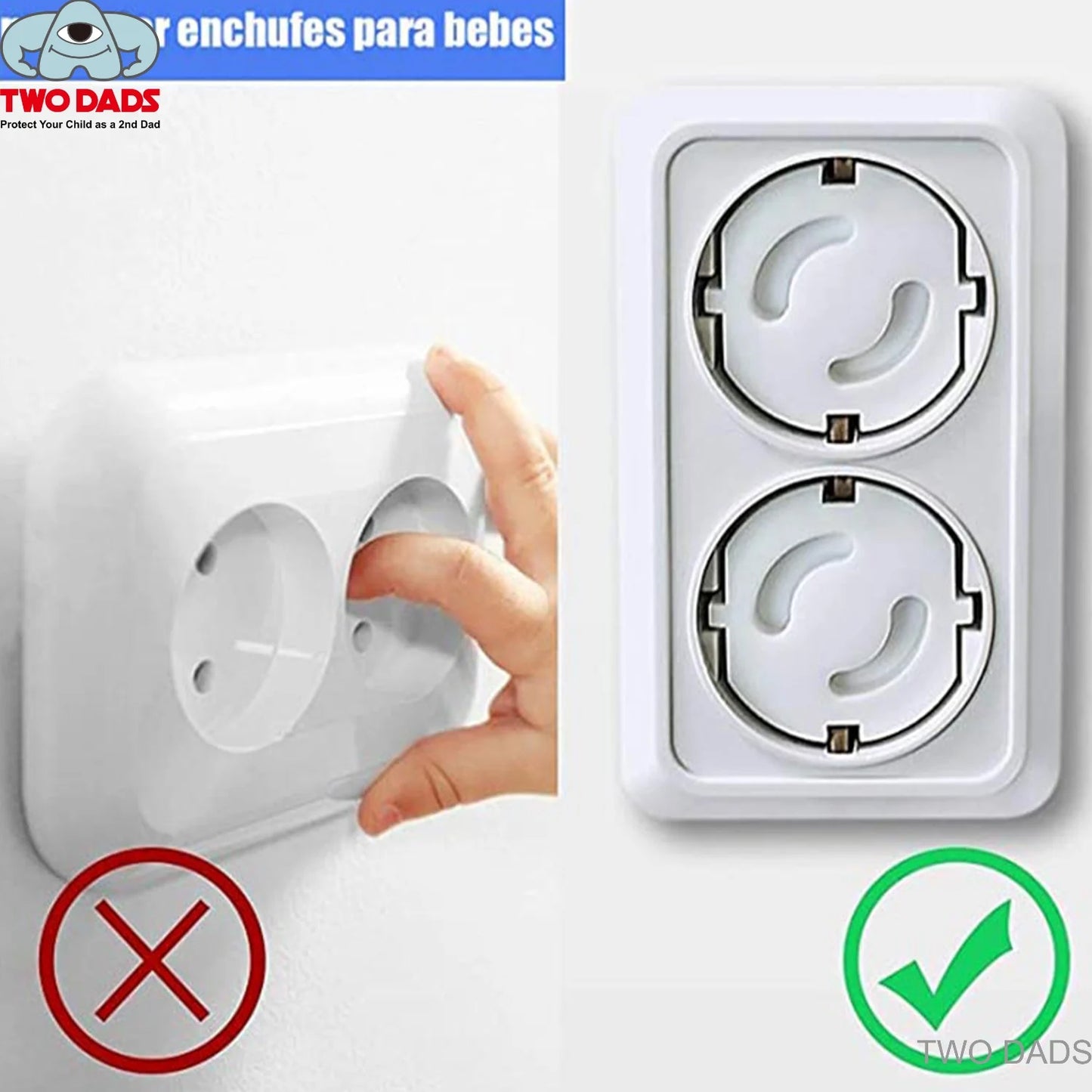 Baby Safety Child Electric Socket Outlet Plug Protection Security Two Phase Safe Lock Cover Kids Sockets Cover Plugs