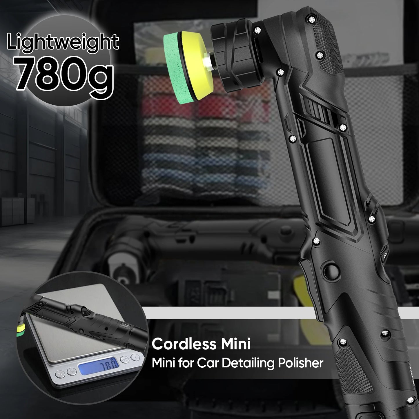 Cordless Mini Car Polisher RO/DA Dual Action Polisher Auto Detailing Scratch Killer Wireless Detail Polishing Machine