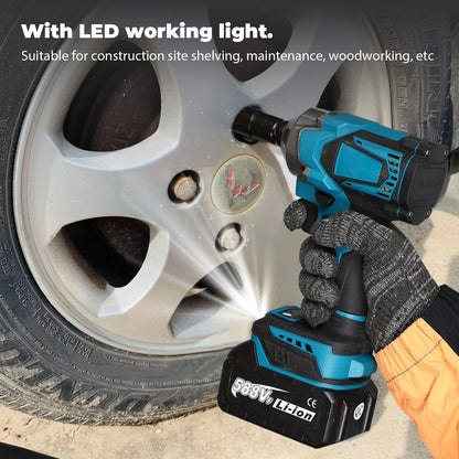 520N. m/1200N.M Cordless Electric Impact French Brushless Hand Electric Driver Electric Tool for Makita 18V Battery