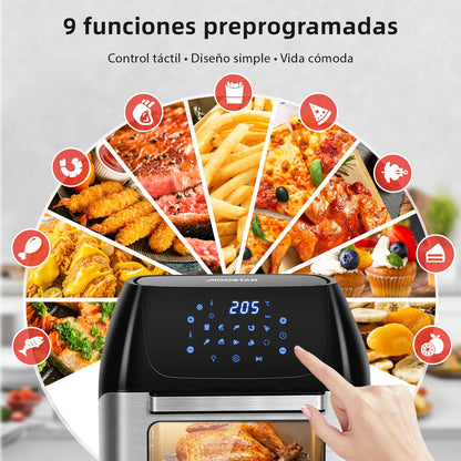 12L Air Fryer, Multifunction Air Oven, 6 Accessories, Dishwasher Safe, Led Touch Screen, Bpa Free, 1500W