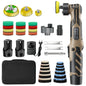 Cordless Mini Car Polisher 12V Detailing Wireless Car Polishing Machine 1/1.5/2 Inch Pades Kit For Auto waxis, Adjustable Speed With 11 Speed Settings and a range of 2500 - 6000 RPM for car and furniture polishing and scratch